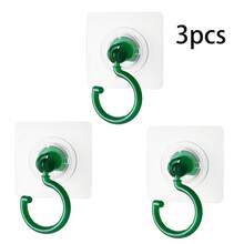 1/3/5 Mehrfarbige drehbare Küchenhaken - Einfach zu installieren, ohne Bohren erforderlich, selbstklebende Haken für Küche und Badezimmer Aufbewahrung/Hängepflanzen/Laternen/Windspiele, praktische moderne Heimdekorationshaken - Verschiedenfarbig - Übersicht 24