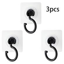 1/3/5 Mehrfarbige drehbare Küchenhaken - Einfach zu installieren, ohne Bohren erforderlich, selbstklebende Haken für Küche und Badezimmer Aufbewahrung/Hängepflanzen/Laternen/Windspiele, praktische moderne Heimdekorationshaken - Verschiedenfarbig - Übersicht 17