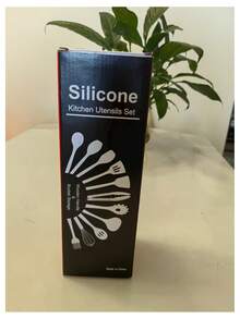 1 Stück Mini Silikon Kochlöffel, 12 Stücke Silikon Küchenutensilien Set