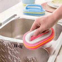 Magic Sponge For Easy Cleaning - Non-Electric Multi-Surface Cleaner With Ergonomic Handle, Durable PP Material For Kitchen And Bathroom - Safe Cleaning Tool For Glass, Walls, Ceramics, Pink Essential Cleaning Supplies - 粉色 - 查看 2