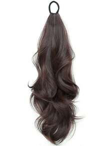 带发圈的马尾假发，大波浪卷长辫子，自然蓬松凌乱发髻接发，马尾发圈，发圈，橡皮筋，发绳，发饰，发带，头饰，健身运动跑步服 - 彩色 - 查看 14