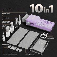 Laptop Screen Keyboard Cleaner Kit, All In 1 Electronic Cleaning Tool For MacBook IPad  Pro Cell Phone, Brush Tool For Tablet, Computer, PC Monitor,TV Camera Lens With Patent, Purple,9600827 - Purple - View 8