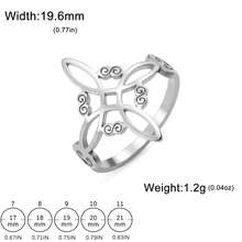 TEAMER 1pc Stainless Steel Witch Knot Ring, Minimalist & Fashionable Unisex Band Ring, Commemorative Gift For Friends - Fashion Series - View 16