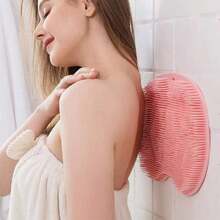 1pc Shower Foot Cleaning Mat With Suction Cup, Foot & Back Exfoliating Bath Mat, Wall-Mounted Suction Cup, Unisex Silicone Foot Massager And Cleaning Mat Set, Suitable For Bathroom - Can Be Used For Bathing, Back Massage And Foot Massage - Multicolor - View 7