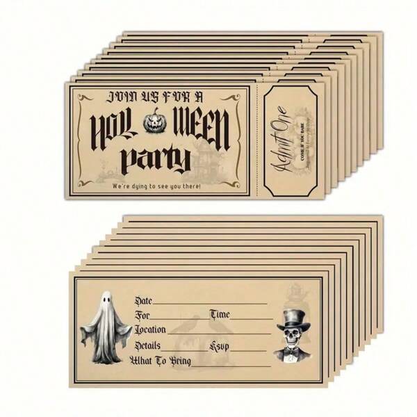 50 pezzi Carte di Ognissanti Inv e Invosto - Vk per feste a tema Ognissanto, compleanni e feste Invv - DIY Festa di San Valentino