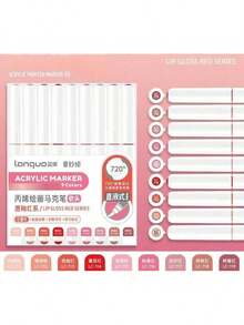 Languo 9支装丙烯颜料马克笔套装,720色可混色软头,适用于绘画、DIY手工、学校美术用品、绘画课程、返校季 - 彩色 - 查看 16