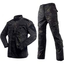 Airsoft Paintball Tactical Suit Men Hunting Combat BDU Uniform Jacket Camouflage Shirt & Pants With Belt For Shooting Hunting War Game