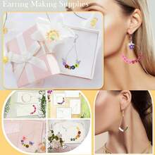 100/200PCS Earring Making Kit - Beading Hoop Finding, Open Hoops Bulk Wire For DIY Jewelry Craft Supplies - Teardrop And Round - Quantity - View 6