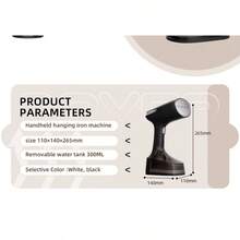 Portable Garment Steamer, Fast Heating, Effortless Results, Fabric Wrinkles Remover, Large Detachable Water Tank, Travel Friendly Handheld Iron Best For Fabrics & Clothes