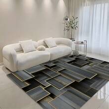 Thảm trải sàn cao cấp màu đen và vàng, họa tiết hình học 3D, đế TPR cao cấp 800g có thể giặt được, hình chữ nhật mềm mại, hiện đại, thích hợp cho ngoài trời, lối vào, phòng khách, phòng ngủ, phòng giặt, phòng tắm, phòng chơi game, thảm cỡ lớn dùng được cả bốn mùa, trang trí nhà cửa. - Nhiều màu 1 - Xem 9