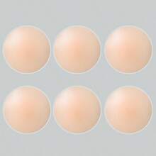 2/6 Pieces Of Reusable Silicone Nipple Covers, Seamless Invisible Self-Adhesive Anti-Convex Nipple Stickers, Women's Underwear And Accessories - 6PCS圓形的 - 查看 1