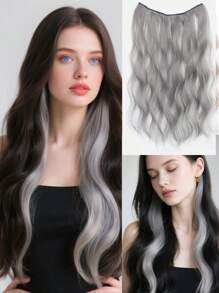 4片/套 多色卷发接发 - 蓬松预卷合成发片，打造自然波浪发型，适合节日、圣诞派对和日常妆容（10多种颜色，1片/包） - 彩色 - 查看 19