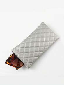 MIYIN 1 Piece Soft PU Double Glasses Case Sunglasses Pouch Holder Organizer Storage For Daily- Portable Squeeze Top Leather Glasses Case Minimalist Solid Color Argyle Anti-Scratch Glasses Storage Bag Eyewear Accessories Sunglasses, Sunglasses, Reading Glasses, Myopia Glasses, Astigmatism Glasses Storage Bag For Men And Women Back To School School Bag Travel Essentials Travel Organizer For Beach Summer Vacation Travel Accessories Travel Bag Vacation Holiday School Stuff Sunglasses Women