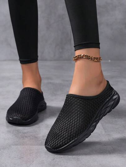 2026 Spring/Summer New Soft Bottom Casual Women Shoes, Ladies Mesh Hollow Breathable Slippers, Ladies Outdoor Walking Mules, Ladies Plus Size Open Toe Mules, Ladies Summer Slip-On Backless Sandals, Ladies All Black Walking Shoes, Pure Black Mesh Casual Shoes, Ladies Black Casual Mules, Ladies Casual Shoes, Ladies Mesh Breathable Walking Shoes, Women Flat Shoes, Ladies Black Slip-On Shoes, Unisex Black Slippers, Men Casual Shoes, Men Walking Shoes, Men Slip-On Shoes, Men Mules