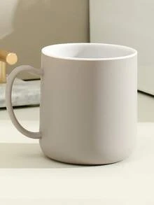 1pc Personalized Muted Color Minimalist Luxury Toothbrush Holder With Handle, Customized Couple/Student Dormitory Rinse Cup, Suitable For Home Daily Cleaning Supplies, Cold/Hot Water Cup, Back To School Dormitory Bathroom Supplies, Customized Toothbrush Rinse Cup - Multicolor - View 6