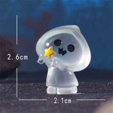 6 Stücke Halloween Puppe & Geist leuchtende Mikrolandschaft Tischdekoration, Auto Innenraum Accessoires