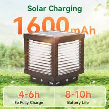 太阳能柱灯带定时器功能，遥控，可调光，防水户外花园太阳能灯，灯光颜色可变，兼容 E27 灯泡，适用于花园、露台、门廊、阳台、柱子、入口、庭院、树木、小路、栅栏、景观照明