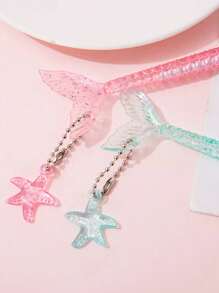 1 支美人鱼尾巴闪光笔，创意学生文具，液体流沙吊坠笔，节日礼物，学校用品，返校