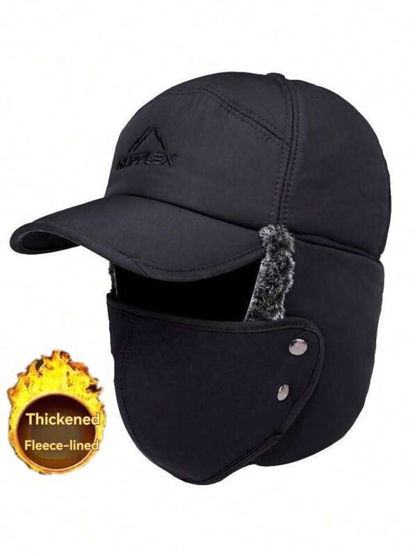 New Men's Hat, Autumn/Winter Warm Thermal Lining Thickened Earmuffs Cap, Middle-Aged & Elderly Outdoor Trapper Hat