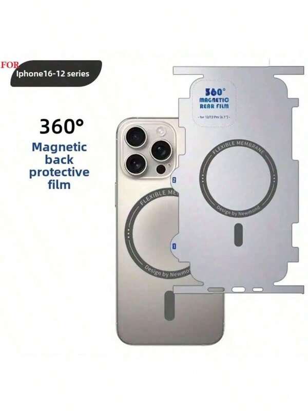 Back Screen Protector Compatible With I Phone 16 Pro Max 6.9 Inch, Transparency TPU (Not Glass) Back Skin Back Sticker Anti-Scratch Invisible Magnetic Back Protection Film FOR I Phone 13/14/15/16 Pro/Pro Max /Plus /+ Waterproof Shockproof Anti-Fall Anti-Fall Anti-Fingerprint Full Cover