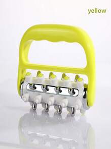 1pc Electroplated Massage Roller, Releases And Breaks Down Fat Lumps, Lymphatic Drainage Massage Roller, Deep Tissue Muscle Massage Roller, Handheld Body Massage Tool For Legs, Shoulders And Back,School,Back To School,Travel,Travel Essentials,Home Essentials,Spa,Massage Tool,Massage,Massager,Spa