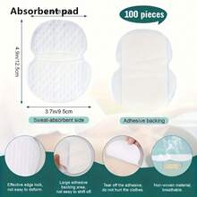 100 piezas/40 piezas/20 piezas Almohadillas absorbentes rápidas para axilas - Forros antitranspirantes invisibles de malla - Protectores de sudor transpirables, sin rastro y a prueba de fugas para campamento y senderismo, artículos esenciales para el hogar, útiles escolares, hogar y vida, nuevos artículos esenciales para vacaciones