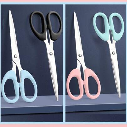 مقصات يدوية من الفولاذ المقاوم للصدأ ، مقصات متعددة الأغراض للمنزل والمكتب والأعمال اليدوية والطلاب ، لقص الورق والتشذيب والخصلات ، حواف حادة دقيقة ، بأحجام صغيرة ومتوسطة وكبيرة