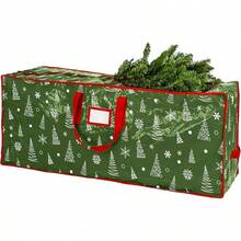 Bolsa Almacenamiento Árbol Navidad 9Pies Impermeable Con Asas - Patrón verde - Ver 9