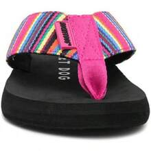 Rocket Dog Adios Stark Womens Striped Flip Flop - Orange - View 1