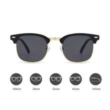 全新复古男女通用驾驶/休闲眼镜，纯色复古 PC（聚碳酸酯）飞行员造型女士时尚眼镜 - 彩色 - 查看 6