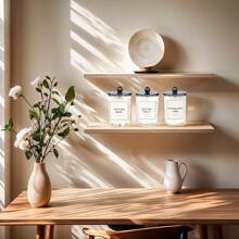 2/3/4 Paquetes de 10 onzas Frascos de plástico transparente tipo boticario Contenedores de almacenamiento para el baño Portacubiertos con tapa para organizador de maquillaje en el tocador - Juego de accesorios de baño para hisopos, bolas, almohadillas, hilo dental