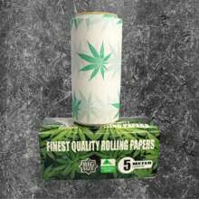 2 rollos de papel arroz hornet 5 metros por 5 cm ancho papel arroz de alta calidad diseño profesional para manualidades decoración repostería cocina creativa y artesanal - Verde - Ver 1