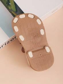 女童塑料凉鞋，软底防滑，适合1-3岁婴幼儿 - 米色 - 查看 5