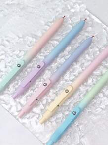 3支装 Startraveler 凝胶笔套装，极光点缀设计，按动式速干黑色墨水笔，0.7mm 细笔尖，优质可爱走珠笔，书写流畅，柔和粉彩色调，握感舒适，适合学校和办公室使用，返校必备