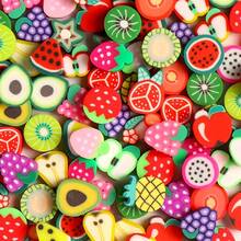 100pcs Soft Polymer Clay Lemon Slice Beads | DIY Jewelry Making, Bracelet & Accessory Spacer Beads, Citrus Themed Craft Supplies