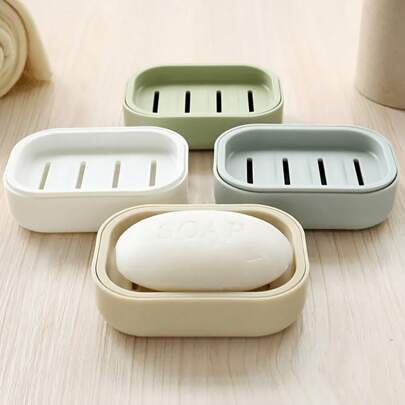 多功能肥皂盒 - 低过敏性浴室和厨房配件 - 自排水设计，易于清洁，无需电力，适合温和护肤