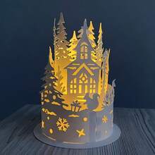 1pc Christmas Deer & Tree Metal Cutting Die - Silvery Scrapbooking Stencil For DIY Albums, Paper Cards & Embossing Crafts - Silver - View 10