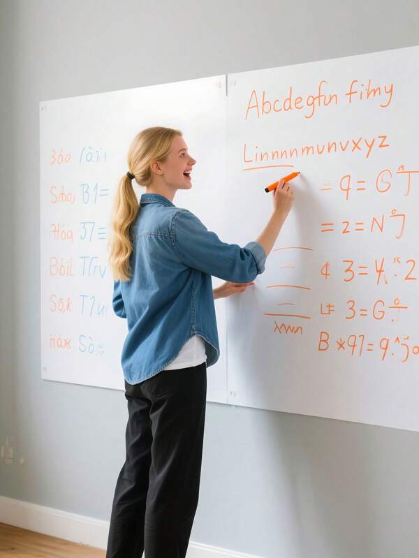 1 Roll Electrostatic Adsorption Whiteboard For Writing, Drawing, Washable And Removable Wallpaper, Protective Decoration For Office And Home Walls, Soft Whiteboard For Graffiti