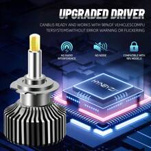 HYNBYZJ 2 件 3D 360 H7 LED 汽车大灯泡 Canbus H9 H11 雾灯 9006 Hb4 9005 Hb3 LED 即插即用汽车灯 6000K 12V - 白色 - 查看 5