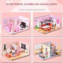 Rompecabezas de cartón de personalidad creativa, habitación de casa de muñecas 3D, sala de rompecabezas de papel, juego de simulación, casa de muñecas de papel.Escenario de producto: entrega aleatoria - Multicolor - Ver 10