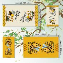 2pcs Charming Pattern Kitchen Towel Set - Soft, Absorbent And Quick Dry Polyester Towels, Suitable For Cooking And Baking, Perfect Housewarming Gift For Bathroom Kitchen Decor - Yellow - View 7