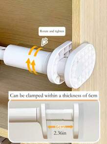 2 件/1 件 [安全抓握] 可调节伸缩晾衣架，带旋转夹 – 白色塑料衣架，适用于宿舍、浴室和衣帽间 – 为旅行者提供安全快速干燥的解决方案，宿舍必备品 | 多功能衣架 | 安全抓握功能，晾衣架