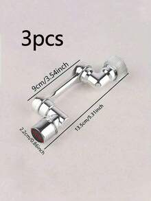 1/2/3/5pcs 1440° Swivel Kitchen Sink Faucet Aerator, Plastic Sprayer Head, Universal Rotatable Splash Filter Faucet Extension For Wash Basins, Sink Accessories, Ideal For Home Improvement Kitchen Items Kitchen Accessories Kitchen Tools - Silver - View 9