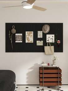 Madebyblanc 1 件无需钻孔垂直矩形现代织物框架壁挂式毛毡板，适用于照片墙、公告板、备忘板、DIY 工艺品 - 可拆卸，带软木板和备忘板，适用于墙面装饰、房间装饰、派对照片展示、惊喜公告、卧室、书房、客厅、办公室、教室、宿舍的壁挂式收纳