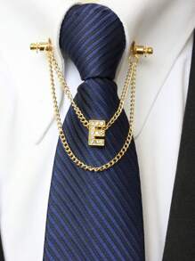 A-Z 26 Letter Collar Stays, Suit Collar Accessories, Formal Collar Stays, Collar Chain, Tie Chain, Men's Fashion Jewelry
