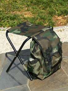 1 pieza de taburete de pesca plegable portátil para camping y pesca al aire libre, bolsa aislada multifuncional de doble hombro, mochila de camping y pesca. Adecuado para uso diario, familia, actividades al aire libre, pesca, montañismo y enfriamiento portátil.