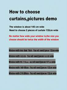 2 件高品质植物叶数码印花窗帘，可机洗，适用于卧室、客厅和餐厅 - 带杆套、隔热、半遮光、家居装饰窗帘