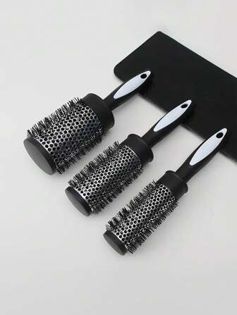 1pc/3pcs Nylon Hair Brush, Round Barrel Curling Brush, Aluminum Tube Comb, Bangs Hairstyling Tools, Back To School, Travel Holiday Essentials, Hair Accessories For Women, Brushes, Edge Brush Hair Comb, Comb Hair, Detangling Brush, Ball Brush, Mini Hair Brush Set, Wooden Comb, Hair Brush, Comb, Slick Back Brush, Hairbrush, Edge Brush Hair Brush, Detangling Brushes, Hair Tools, Hair Stuff, Hair Care, Curly Hair Brush, Barber, Hairdressing Equipment, Travel Essentials, Hairstyle, Hairdressing,Hair Brush,Slick Back Brush,Styling Brush,Curly Hair Brush,Edge Brush,Hair Comb,Brush Hair,Hair Brush Set,Comb Hair,Comb For Curls,Detangling Brush,Hair Brush For Women,Hair,Travel,Hair Products,Hair Tools,Hair Stuff,Barber,Barber Accessories,Barbershop,Hairdressing Equipment