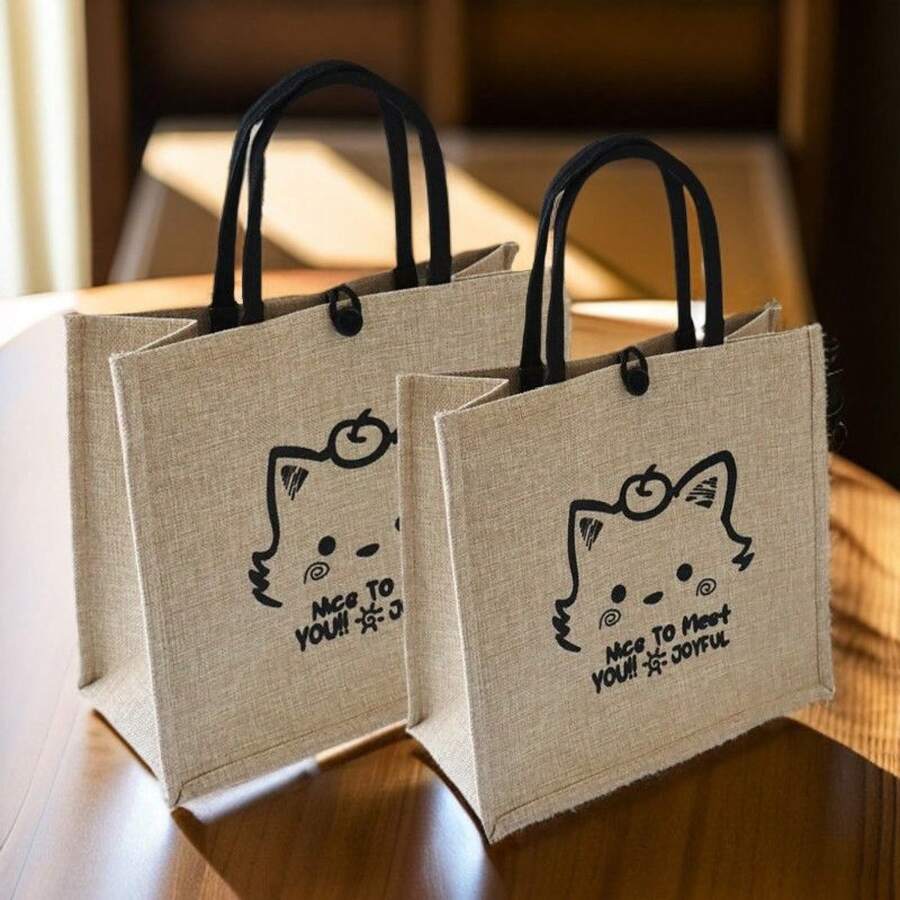 Women Shoulder Bags - Apple貓咪[大號 紐扣] - 查看 1