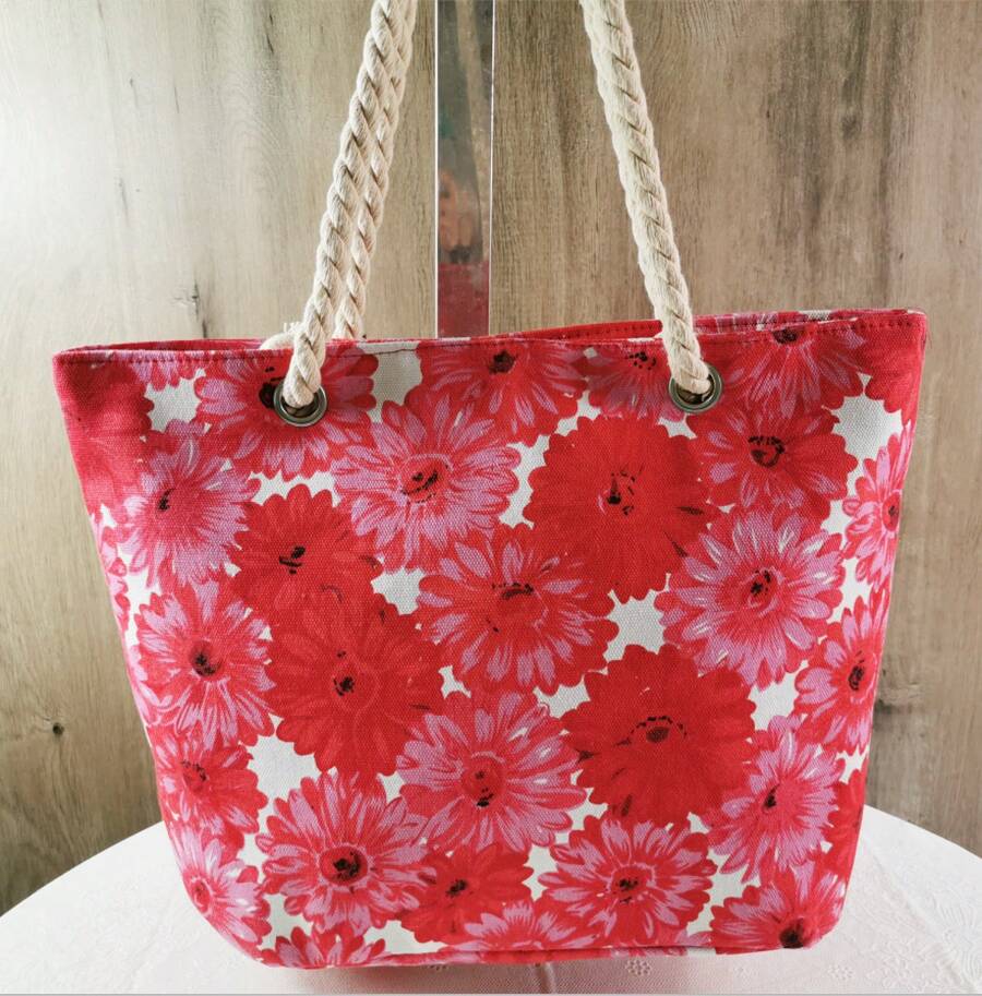 Women Shoulder Bags - 紅色太陽花 - 查看 1